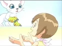 Una imagen de Hikari y Gatomon