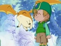 Una imagen de Takeru y Patamon